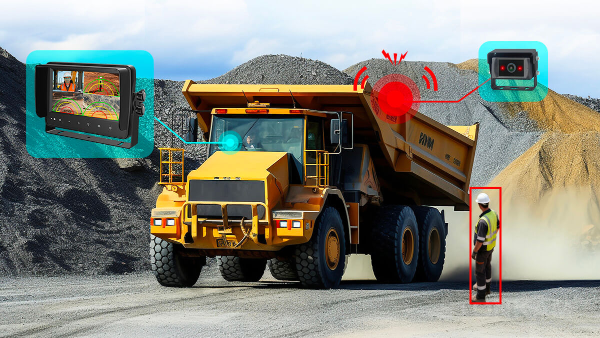 大型トラックの死角警告